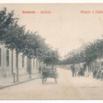 1914 Komárom, Komárno; Újváros, részlet a Nádor utcából, üzlet / street view, shop (EK)