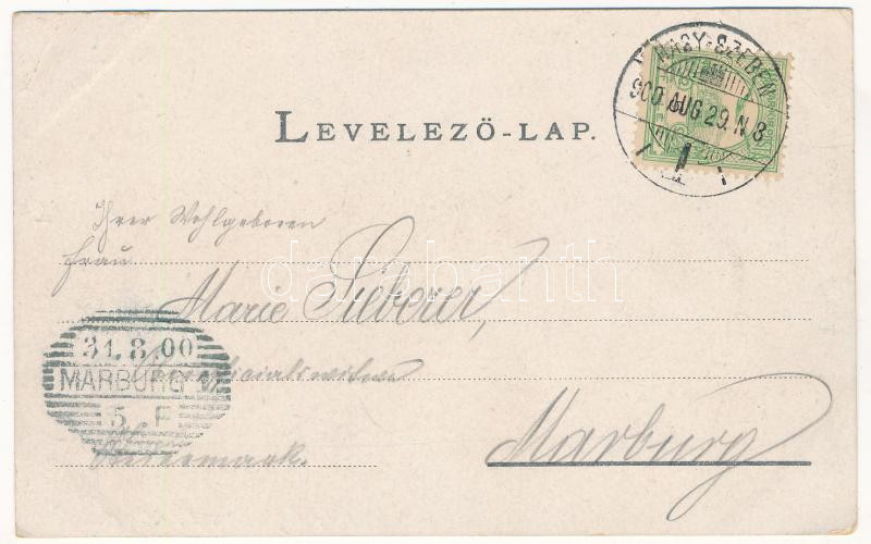 1900 Vöröstoronyi-szoros, Roter-Turm-Pass, Pasul Turnu Rosu; Altfluss, Landskrone, Der rote Thurm / vár, Olt folyó / castle, river (EK) - Image 2