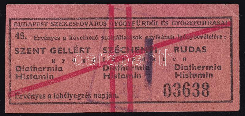 Széchenyi, Rudas, Gellért uszoda jegy