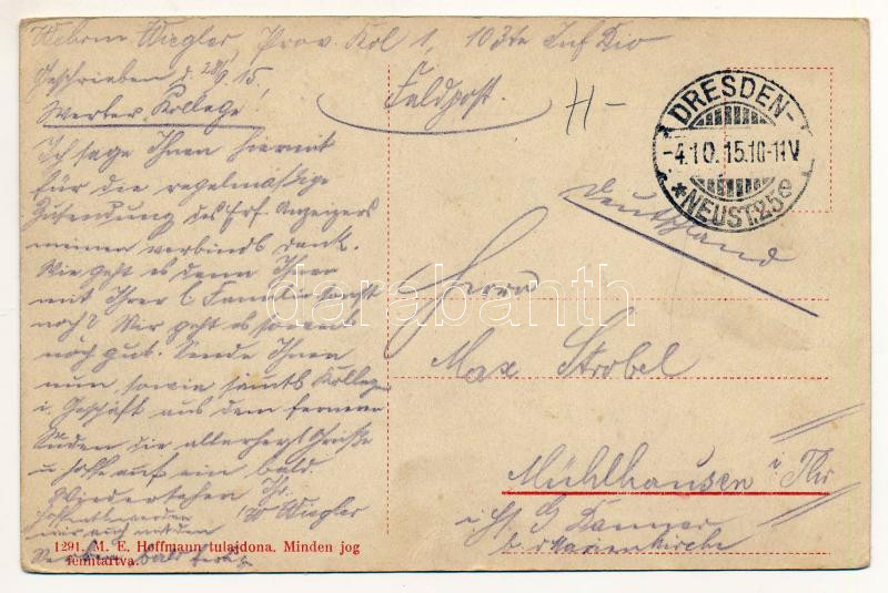 1915 Rakasdia, Rakasd, Racasdia; Selyembeváltás. M. E. Hoffmann kiadása / Alegatura Gogoaselor / silk collecting (EK) - Image 2