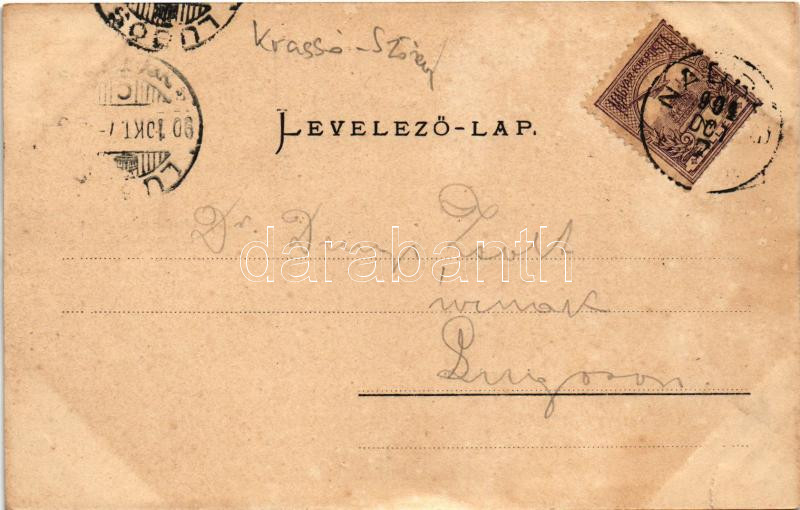1901 Nadrág, Nadrag, Steinacker; Vasgyár, Kohó és vasöntöde, irodaépületek. E. Beutl kiadása / Amtsgebäude, Hochofenanlage, Eisengiesserei / iron works, blast furnace, iron foundry, office buildings (szakadás / tear) - Image 2