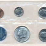 Amerikai Egyesült Államok 1965. 1c - 1/2$ (5xklf) forgalmi sor műanyag csomagolásban T:UNC USA 1965. 1 Cent - 1/2 Dollar (5xdiff) coin set in foil packing C:UNC