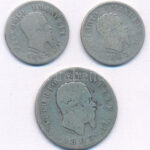 Olaszország 1833M 50c Ag 'II. Viktor Emánuel' + 1863N 50c Ag 'II. Viktor Emánuel' + 1863M 1L Ag 'II. Viktor Emánuel' T:F,VG Italy 1833M 50 Centesimi Ag 'Vittorio Emanuele II' + 1863N 50c Ag 'Centesimi Ag 'Vittorio Emanuele II' + 1863M 1 Lire