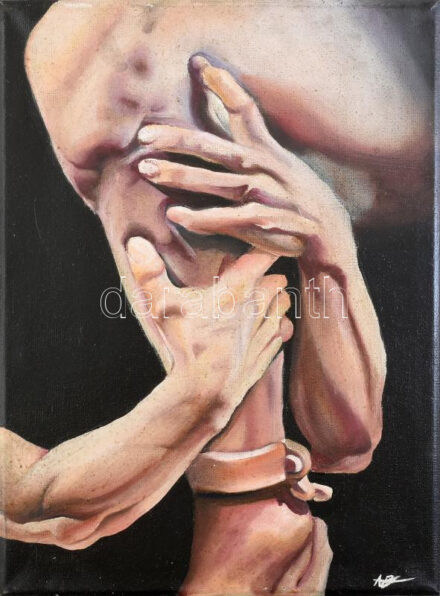 Nagy (Boglárka) Alíz (2001-): Don't let me go. Olaj, vászon. jelezve jobbra lent. 40x30 cm.