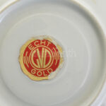 GVD Bavaria Echt Gold aranyozott porcelán csésze és alj, Kassel-Wilhelmshöhe mintával. Matricás, jelzett, kis kopással, d: 7-12 cm - Image 2