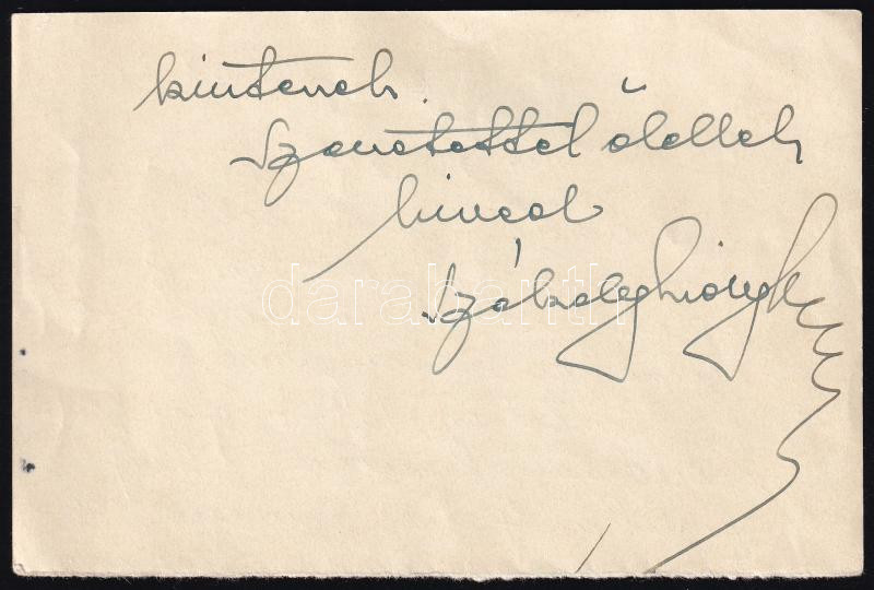 1936 Székelyhidi Ferenc (1885-1954) operaénekes autográf levele - Image 2