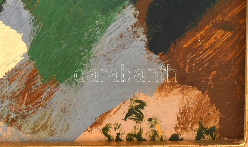 B. Séday Mária (1925-2009): János-kórháznál (Budapesti részlet). Olaj, farost, jelzett. Hátoldalán autográf felirattal és Hollósy Galéria címkéjével. Fakeretben. 40×60 cm - Image 2