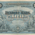 Német Birodalom / Bajorország 1900. 100M vízjeles papíron T:III German Empire / Bavaria 1900. 100 Mark on watermarked paper C:F Krause P#S922