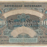 Német Birodalom / Bajorország 1900. 100M vízjeles papíron T:III German Empire / Bavaria 1900. 100 Mark on watermarked paper C:F Krause P#S922 - Image 2