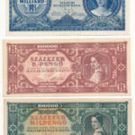 1945. 100P + 1946. 10.000MP-100.000BP (5x) T:II--III szép papír - Image 3
