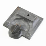 Szecessziós ón asztali tolltartó, hiányzó üveg résszel. 13x14 cm