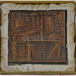 1970. Felszabadulási jubileumi emlékplakett, öntött bronz, adományozói lappal, eredeti tokban (88x89mm) T:XF