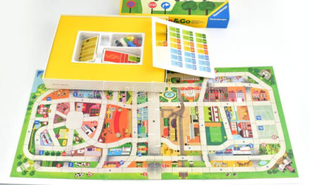 Ravensburger Stop & Go, retró német közlekedési társasjáték, eredeti dobozában, többnyelvű leírással / Vintage German board game, in original box