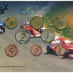 San Marino 2005. 1c-2E próbaveret (8xklf) '25 éves a san marinoi Formula-1-es nagydíj' sérült karton tokban T:UNC San Marino 2005. 1 Cent - 2 Euro trial strike (8xdiff) '25th anniversary of the Formula-1 Grand Prix in San Marino' in damaged - Image 3