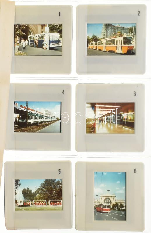 Régi budapesti járművek + mai budapesti járművek, 6+6 dia, 2×3,5 cm - Image 2