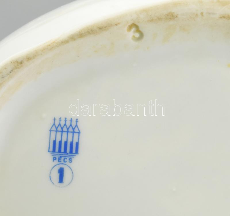 Zsolnay porcelán kancsó, matricás, jelzett. Kopásnyomokkal. m: 23,5 cm - Image 2