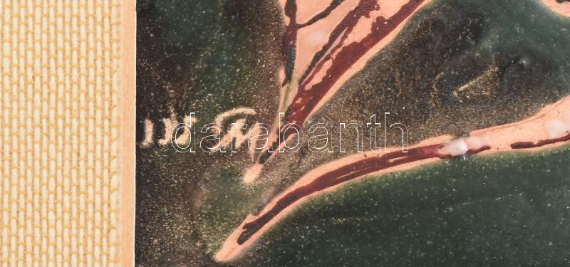 Kuruczné Paál Mária (1943-): Remény, 2005. Tűzzománc, fémlemez, jelzett a hátoldalán. Dekoratív fakeretben. 14,5x9,5 cm - Image 2