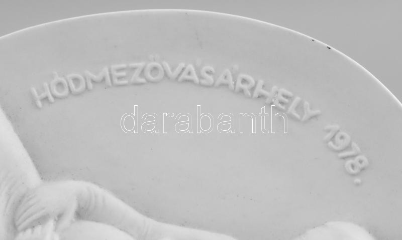 1978 Hódmezővásárhely, biszkvit porcelán plakett, jelzés nélkül, 16x12 cm - Image 2