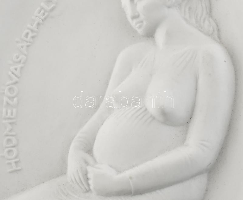 1978 Hódmezővásárhely, biszkvit porcelán plakett, jelzés nélkül, 16x12 cm - Image 3
