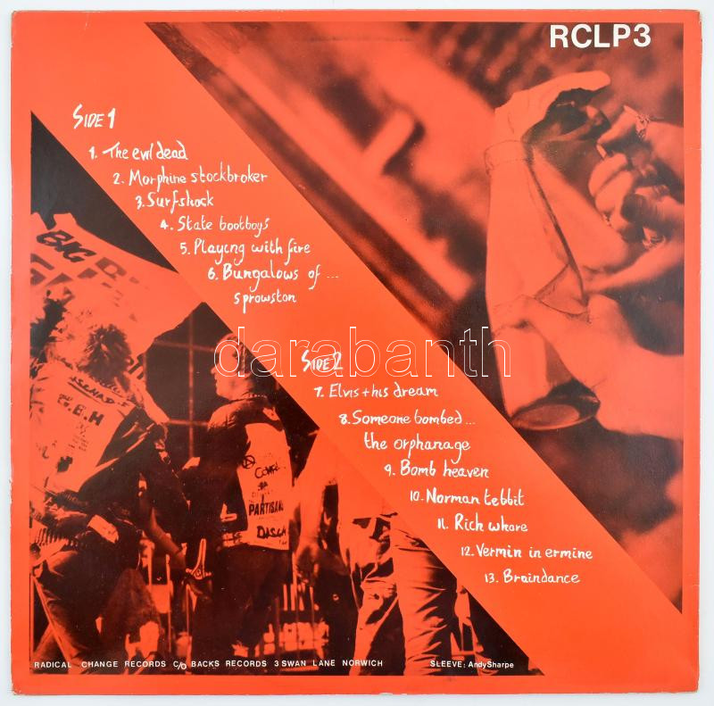 Disrupters - Playing With Fire. Vinyl, LP, Album. Radical Change Records. Nagy-Britannia, 1984. jó állapotban - Image 2