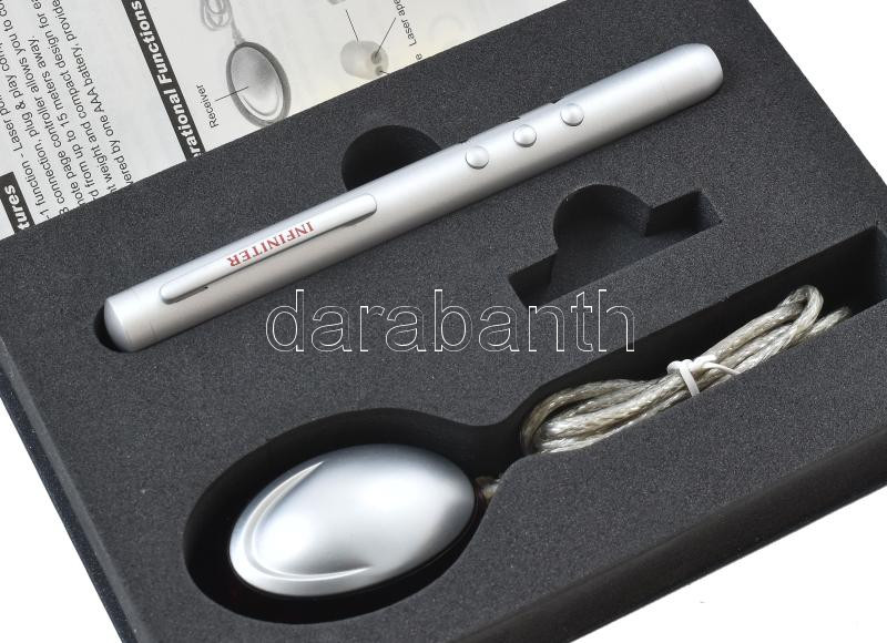 Infiniter LR1 laser pointer távirányító funkcióval, USB vevőegységgel, angol nyelvű leírással, eredeti dobozában, használatlan állapotban - Image 2