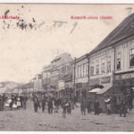 1908 Marosvásárhely, Targu Mures; Kossuth utca, Bartscht Károly, Babos Egyed, Rajka Károly üzlete / street view, shops (fl)