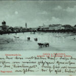 1899 (Vorläufer) Nagyvárad, Oradea; látkép a Nagyhídról, zsinagóga. Sonnenfeld A. kiadása / view from the bridge, synagogue (EB)