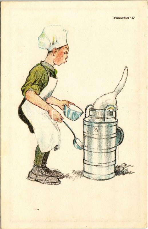 Kiadja a Magyar Cserkészszövetség Nagytábortanácsa 1926 / Hungarian boy scout art postcarrd s: Márton L.