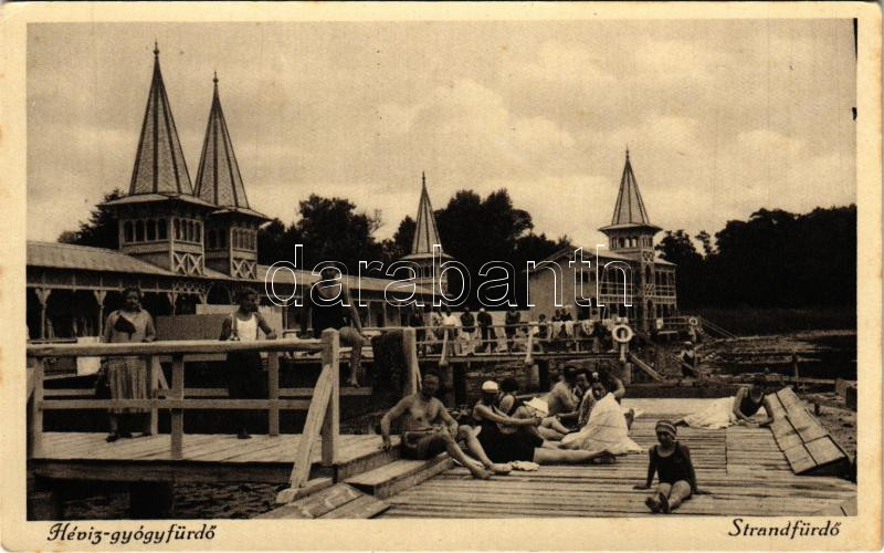 Hévíz, strandfürdő, fürdőzők (EK)