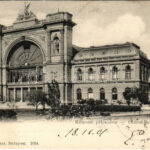 1901 Budapest VII. Központi (keleti) pályaudvar, vasútállomás. Schmidt Edgar (ázott sarkak / wet corners)