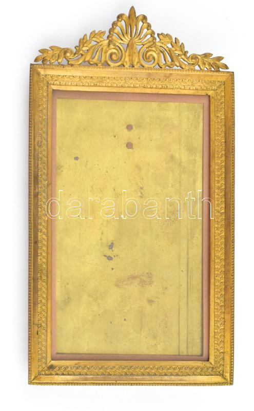 Régi fém keret, kitámasztós és falra is akasztható, fotóméret 13,5x8,5 cm