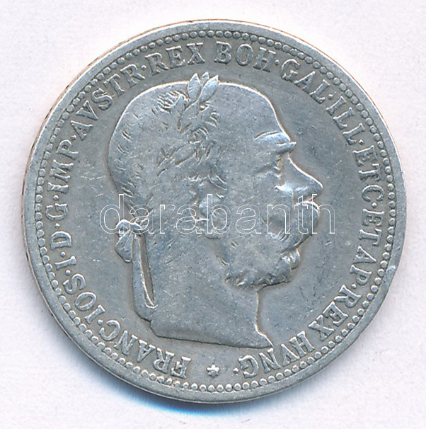 Ausztria 1896. 1K Ag 'Ferenc József' T:2- Austria 1896. 1 Corona Ag 'Franz Joseph' C:VF Krause KM#2804