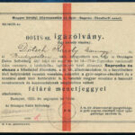 1925 GYSEV Igazolvány az országos dalos szövetség karnagya részére vasúti utazási