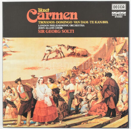 Bizet, Troyanos, Domingo, Van Dam, Te Kanawa, London Philharmonic Orchestra, John Alldis Choir, Sir Georg Solti - Carmen. 3 x Vinyl, LP, Album, Stereo, Box Set. Hungaroton. Magyarország, 1976. jó állapotban