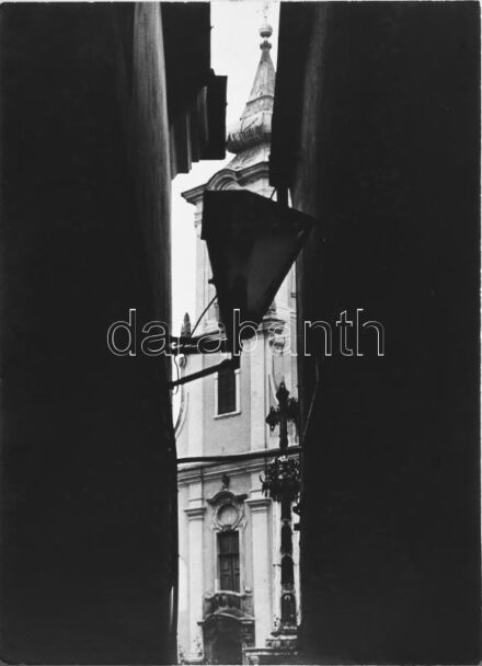 Engi László: Szentendre, nagyméretű fotó hátoldalon feliratozva, felületi sérüléssel, 39,5×27,5 cm