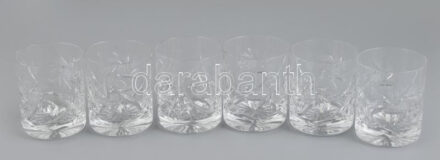 6 db kristály tumbler pohár 8,5 cm, hibátlan