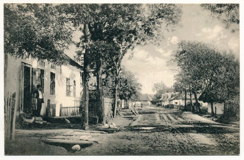 1921 Bátorfalu, Bátorová; Pozdrev z Batorovce / utca, üzlet. Josef Paskuz kiadása / street view, shop