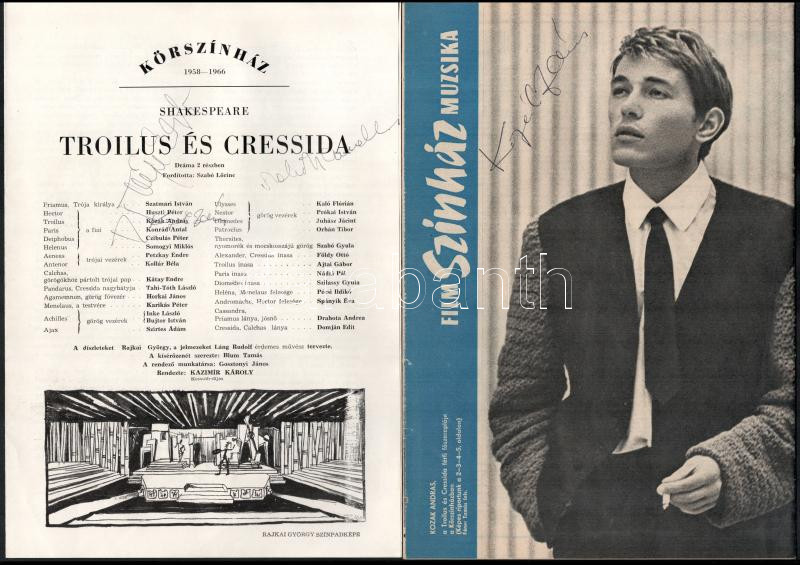 cca 1960-1970 Vegyes színész, énekes, sportoló aláírás gyűjtemény kb 20 db nagyrészt cédulákon