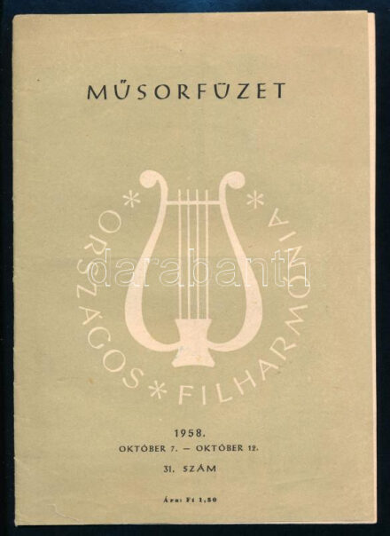 Roberto Benzi (1937-) karmester autográf aláírása műsorfüzeten / Autograph signature of Roberto Benzi (1937-) conductor