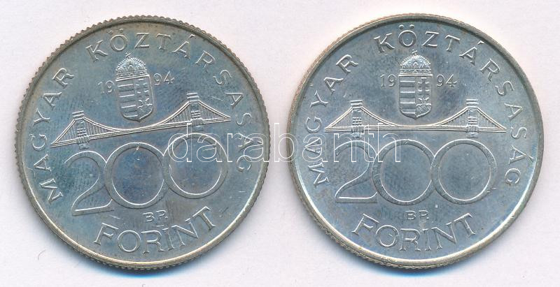 1994. 200Ft 'Deák' (2x) T:AU Adamo F13.1 - Image 2