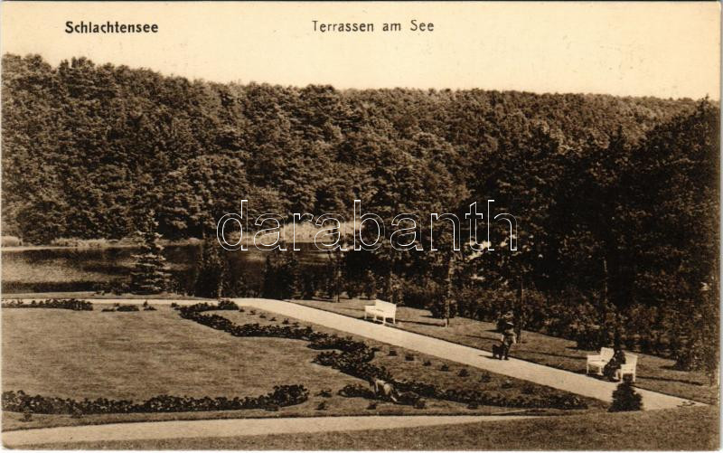 Berlin; Schlachtensee, Terrassen am See / terraces, lake