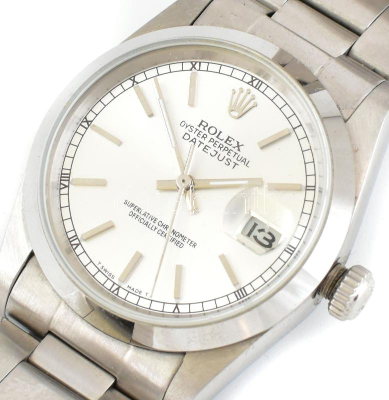 Rolex kvarc replika karóra fém szíjjal, működik, d: 4 cm