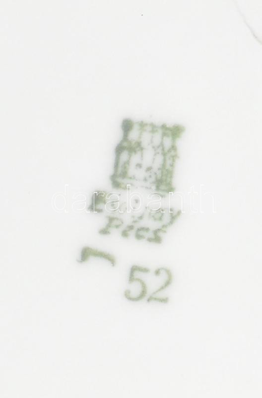 Zsolnay tálka kézzel festett, jelzett 1941, kis kopással 15 cm - Image 2