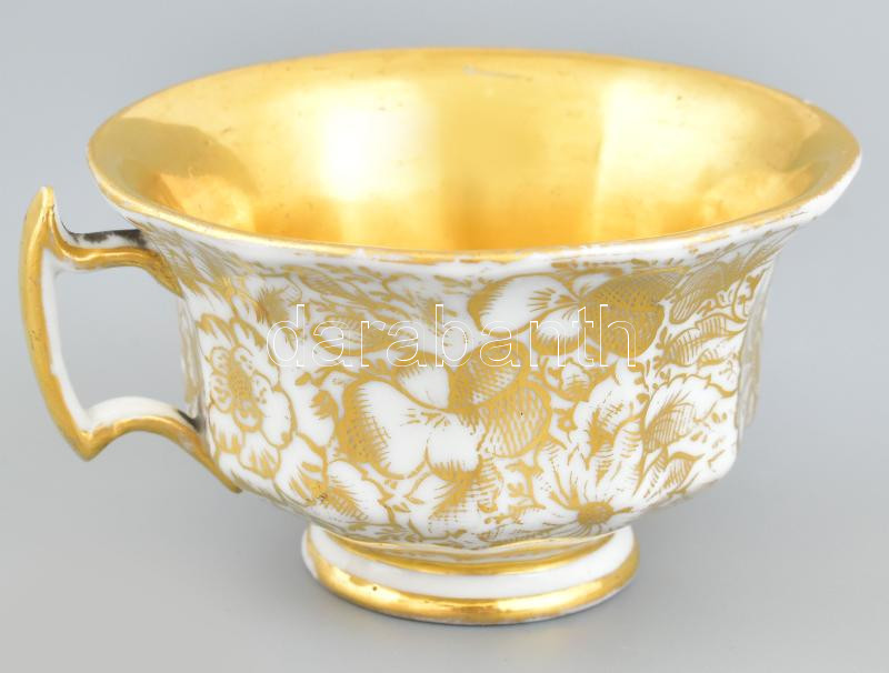 Cseh Alt Wien porcelán csésze. aranyozott, jelzett kis kopással - Image 3