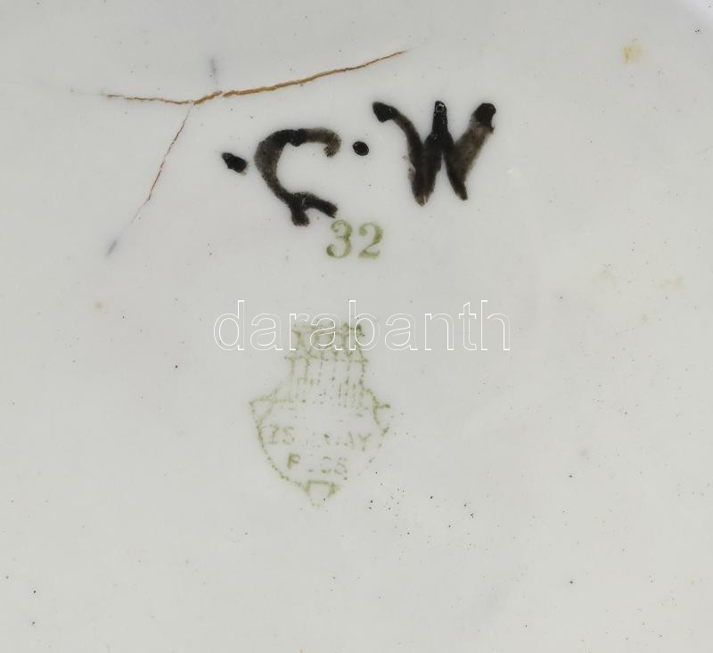 4 db Zsolnay tálka. klf kézzel festett, jelzett, kis kopással 9-16 cm - Image 4