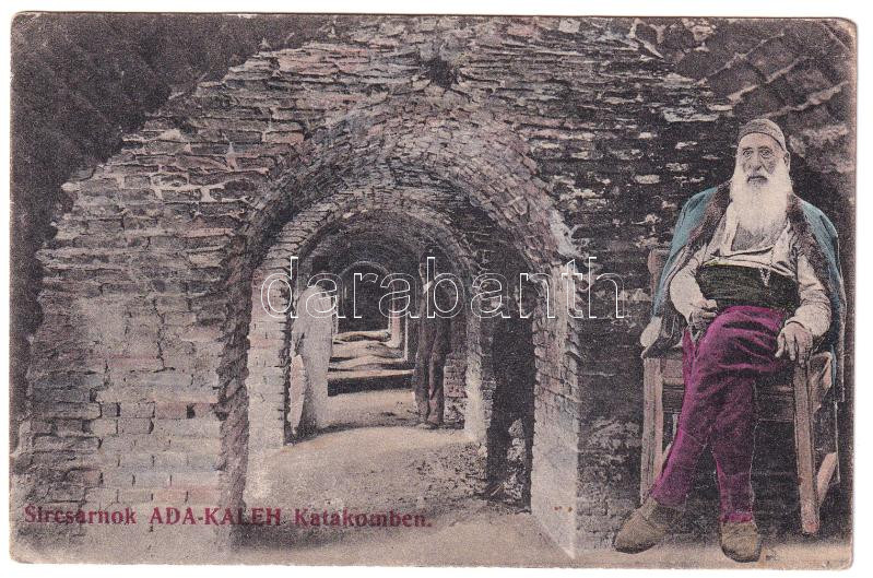 Ada Kaleh, sírcsarnok, katakombák, Török férfiak / Katakomben / catacombs, Tuskish men (ázott / wet damage)