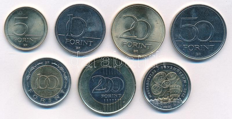 2022. 5Ft-200Ft (6xklf) forgalmi összeállítás + 100Ft 'Pénzmúzeum' T:1,1-