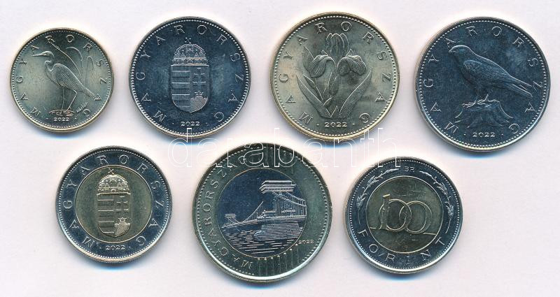 2022. 5Ft-200Ft (6xklf) forgalmi összeállítás + 100Ft 'Pénzmúzeum' T:1,1- - Image 2