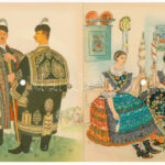 6 db MODERN Colorvox hanglemez képeslap: népviseletek / 6 modern Colorvox record postcards: folklore - Image 2