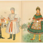 6 db MODERN Colorvox hanglemez képeslap: népviseletek / 6 modern Colorvox record postcards: folklore - Image 3